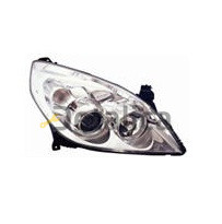 Фара правая линзованная для Опель Вектра С от 2005 внутри хром