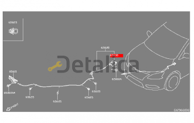 Ручка открывания капота для Ниссан Тиида С13 оригинал