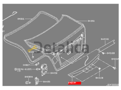 Молдинг крышки багажника верхний для Ниссан Теана L33 оригинал