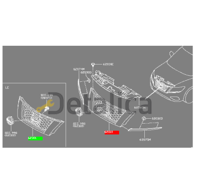 Решетка радиатора для Ниссан Патфайндер Р52 оригинал