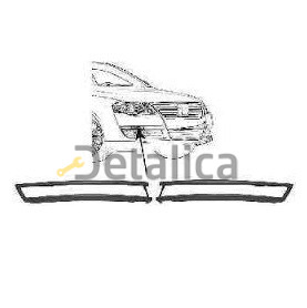 Молдинг переднего бампера правый черный для Фольксваген Пассат Б6 от 2005 (Китай)