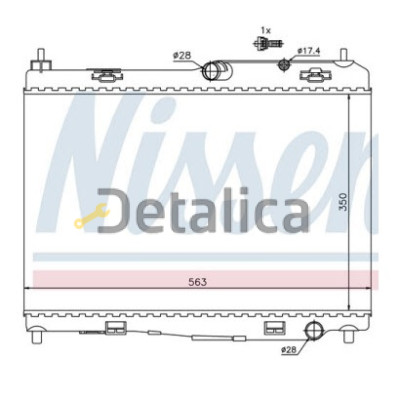 Радиатор охлаждения для Форд Фиеста 6 Nissens Дания