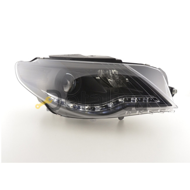 Фары тюнинг-комплект с регулятором мотора линза для Фольксваген Пассат СС от 2009 (Devil Eyes) внутри черная