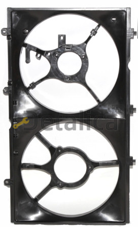 Кожух вентилятора охлаждения радиатора Митсубиси Lancer IX двухвентиляторный (Китай)