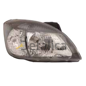 Фара правая с регулятором мотора внутри черная для Киа Рио 2 от 2005 (Depo)