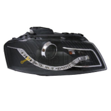 Фары тюнинг комплект линзованная с рег мотора внутри черная для Ауди А3 8P от 2004-2008 (Eagle Eyes)