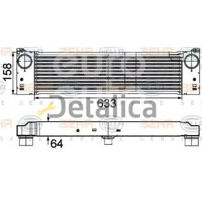 Радиатор охлаждения для Мерседес Вито W639 V-Класс Hella Германия
