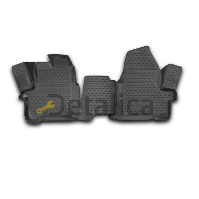 Коврики 3D в салон Ford Transit New 2014-2017 2 шт 1+2 места резиновые