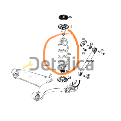Пружина задней подвески Мерседес W447 V250 V-Class original