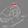 Молдинг крыши левый для Ниссан Кашкай J11E оригинал