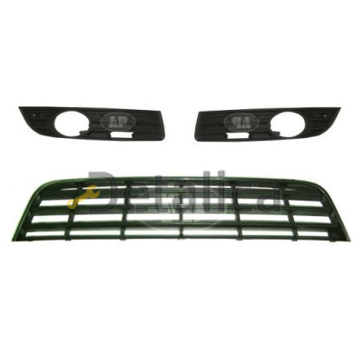 Решетки бампера комплект с отверстиями под птф 3 шт для Фольксваген Пассат Б6 от 2005 (Китай)