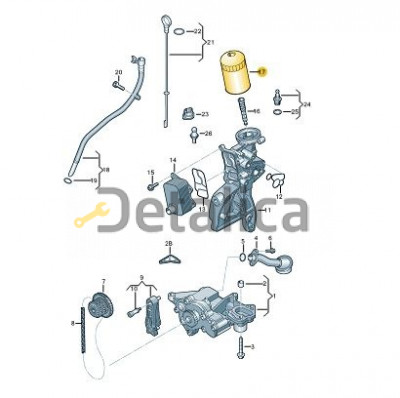 Фильтр масляный для Шкода Октавия А5 оригинал 1.6 BTS BLF