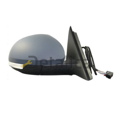 Зеркало правое 7/9 конт электр с подогрев ук поворота подсветка для Шкода Йети от 2010 (Тайвань) convex грунт  