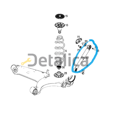 Амортизатор задний Мерседес W447 V250 V-Class original
