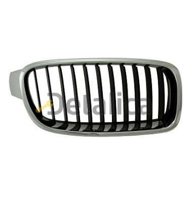 Решетка радиатора правая для BMW F30 хром-черная
