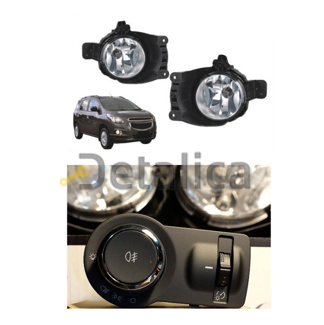 Фара противотуманная левая+правая комплект с проводкой кнопкой для Шевроле Кобальт