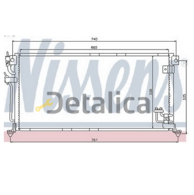 Радиатор кондиционера для Митсубиси Лансер 9 Китай