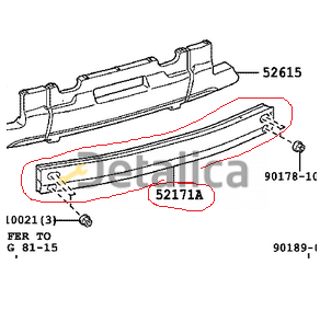Усилитель бампера задний оригинал для лексус RX270 RX350 RX450h от 2009