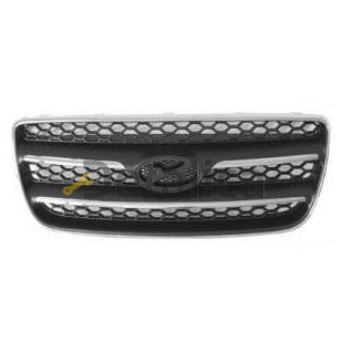 Решетка радиатора хром-черный для Хендай Санта Фе 2 от 2006 до 2009 (Тайвань)