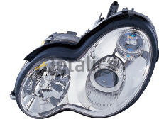 Фара для Мерседес W203 левая под корректор линзованная (ксенон) (DEPO)