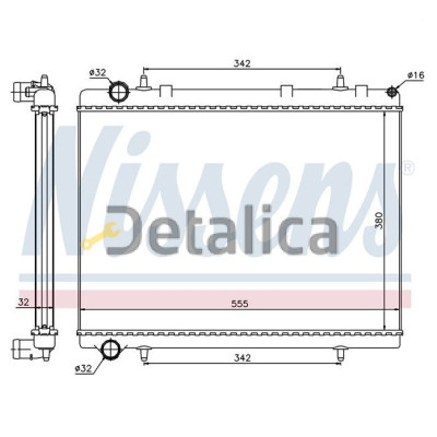 Радиатор охлаждения для Пежо 308 от 2007 2.0 16 клапанов Nissens Дания