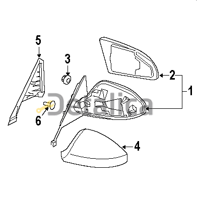 Зеркало левое электрическое с подогревом автоскладывающееся с памятью aspherical для инфинити фх35 2003-2008
