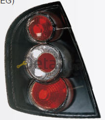 Фонарь задний для Шкода Фабия II внешний Л+П (комплект) тюнинг (хэтчбэк) хрустал, внутри черн (SONAR)