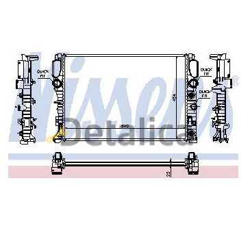 Радиатор охлаждения для Мерседес W211 от 2002 Nissens Дания