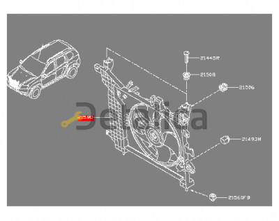 Диффузор радиатор охлаждения для Ниссан Террано D10 Termal Тайвань