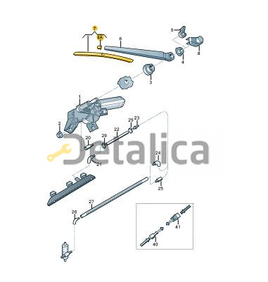 Щетка стеклоочистителя задняя для Шкода Октавия А5 оригинал