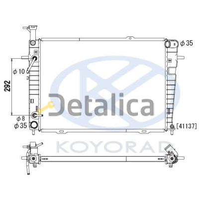 Радиатор охлаждения 2.0 2.7 АТ МТ для Хендай Туксон от 2004 (KOYO)