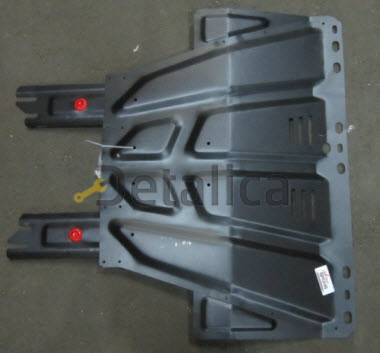 Защита поддона Форд C-MAX двигателя +КПП, крепления, универс., сталь {KUGA 2.0 08-13/C-MAX 1.6/1.8/2.0 03-10}