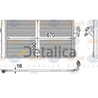 Радиатор кондиционера для Мерседес Вито W639 V-Класс Hella Германия