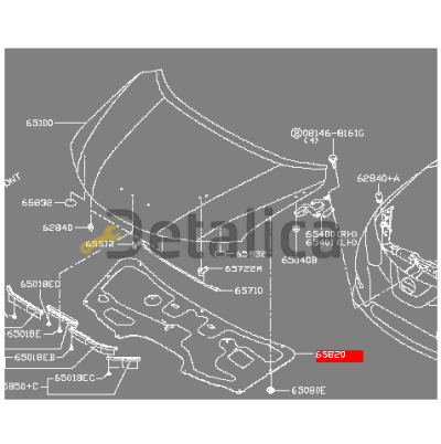 Шумоизоляция капота для Ниссан Х-Трейл Т32 2.5 оригинал