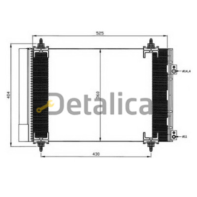 Радиатор кондиционера для Пежо 308 от 2007 Китай