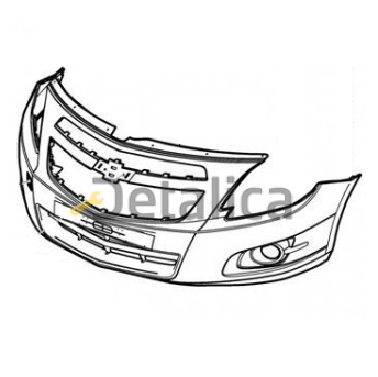 Бампер передний с отверстиями под противотуманки для Шевроле Кобальт  китай