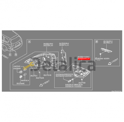 Фонарь задний внутренний левый для Ниссан Патфайндер Р52 оригинал 