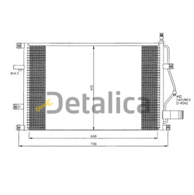 Радиатор кондиционера для Вольво S60 без осушителя Nissens Япония