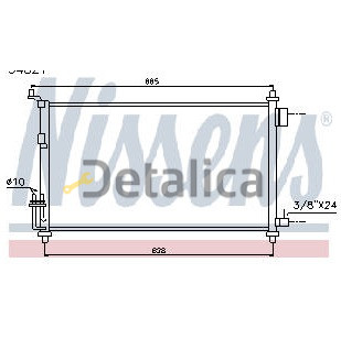 Радиатор кондиционера для Ниссан Тиида Nissens Дания
