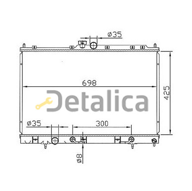 Радиатор охлаждения для Митсубиси Аутлендер 1 2.0 2.4 Termal Тайвань