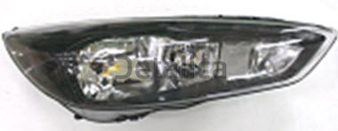 Фара для FOCUS прав с рег. мотор, диод, внутри черн {H7/H1/PY21W/LED} (DEPO)