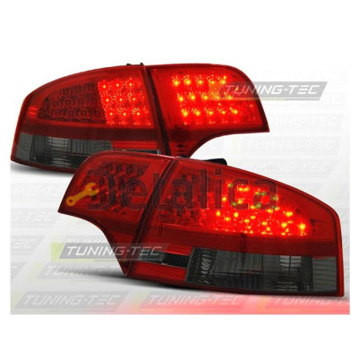 Фонарь задн внешний+внутренний левый+правый комплект седан тюнинг с диод хрустал красно тонированный для Ауди А4 от 2005 (Depo)