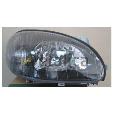 Фара правая внутри чёрная для Шевроле Ланос Depo