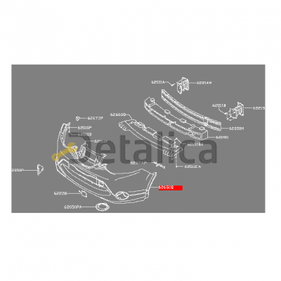 Бампер передний для Ниссан Кашкай J11E под омыват фар датчики парковки 6 шт
