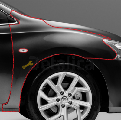 Крыло переднее правое для Ниссан Сентра В17 оригинал