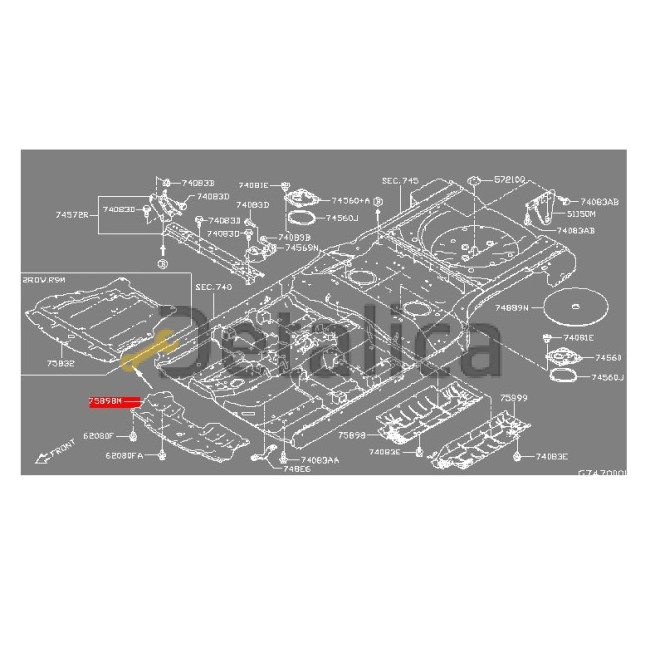 Пыльник ( защита ) переднего бампера нижний для Ниссан Х-Трейл Т32