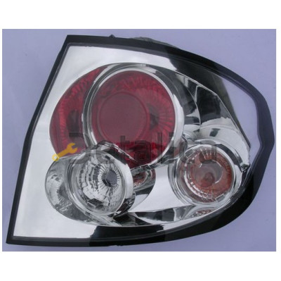 Фонари задние комплект-тюнинг прозрачные внутри хром на Хендай Гетц от 2003 до 2008 (Тайвань)