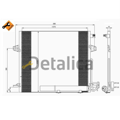 Радиатор кондиционера Мерседес W164 ML Nrf Германия