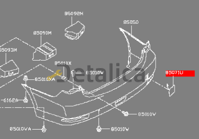 Заглушка буксировочного крюка заднего бампера Ниссан Альмера Г15