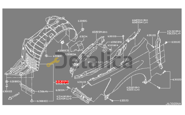 Подкрылок переднего крыла правый для Ниссан Теана L33 Китай
